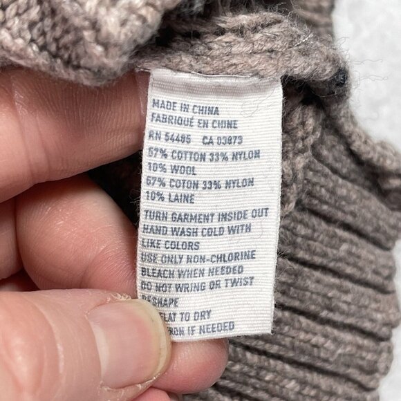 American Eagle Outfitters Sweater Womens Sz S Beige Cable Knit Pullover Stretch - Picture 8 of 9